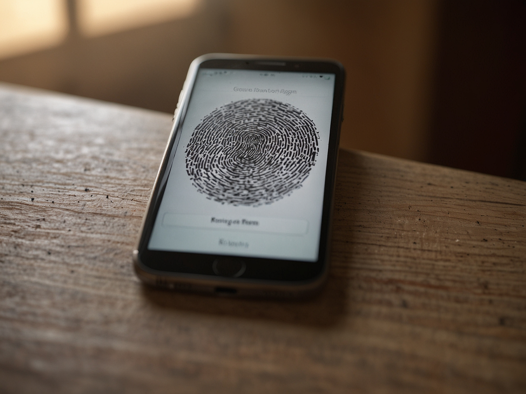 Secure login interface on a mobile phone